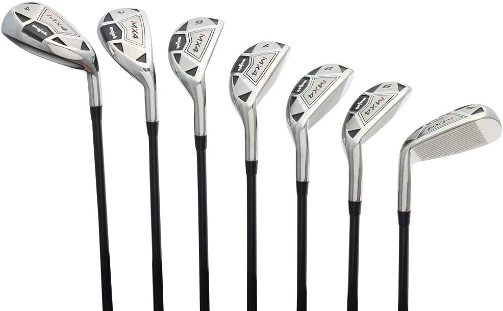 Men’s Majek MX4 Hybrid Iron Set, which Includes: #4, 5, 6, 7, 8, 9, PW Regular Flex Graphite Right Handed New Utility Clubs