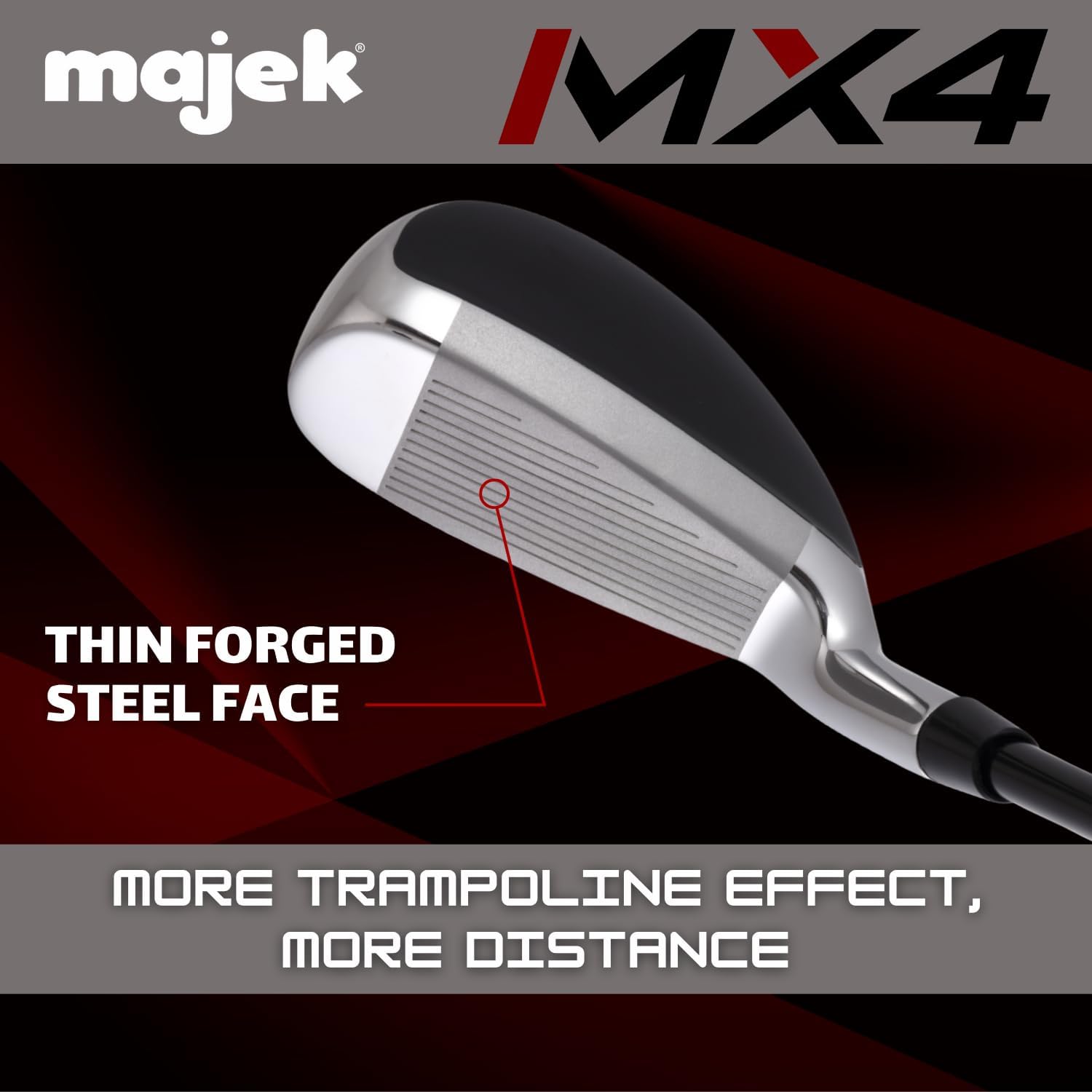Men’s Majek MX4 Hybrid Iron Set, which Includes: #4, 5, 6, 7, 8, 9, PW Regular Flex Graphite Right Handed New Utility Clubs