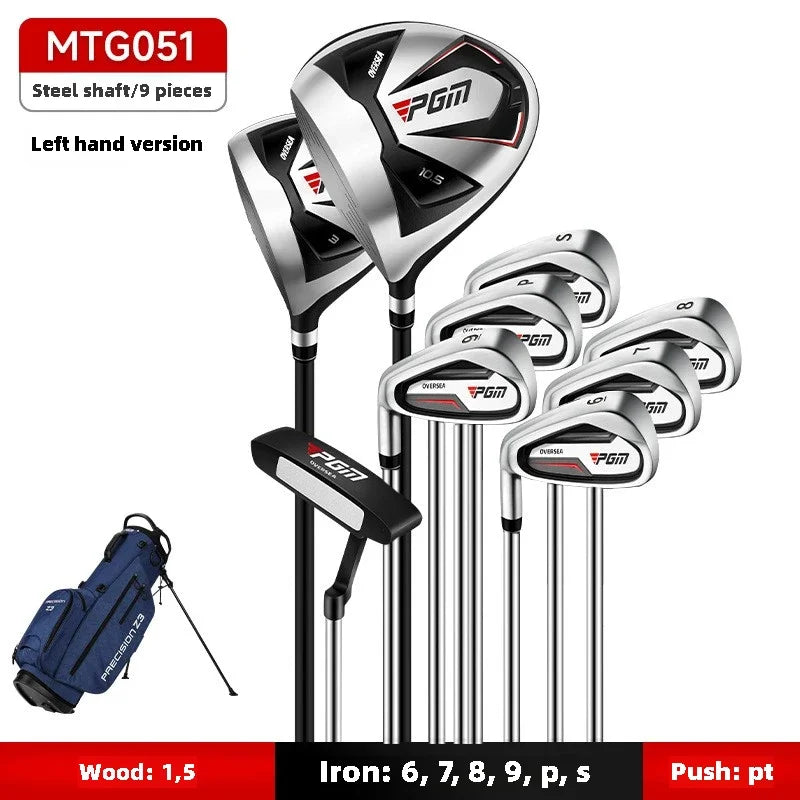 PGM Men's Golf Clubs Sets Right or Left Handed Complete Beginner's Full Golf Set 9/12 Branch High Fault Tolerance Golf Supplies