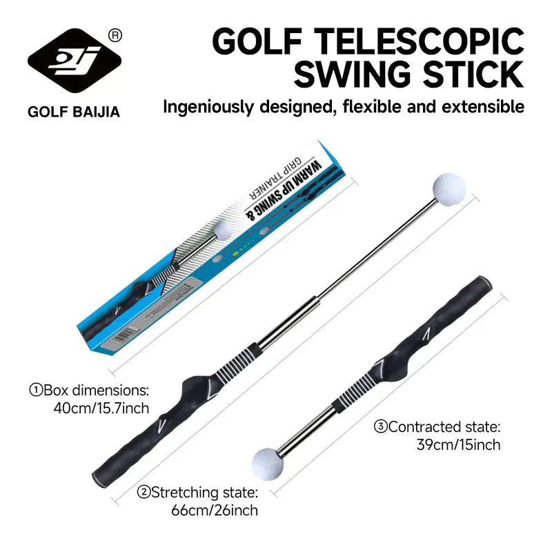 Golf Swing Practice Stick Telescopic Golf Swing Trainer Posture Corrector Practice Golf ExerciseGolf Swing Master Training Aid