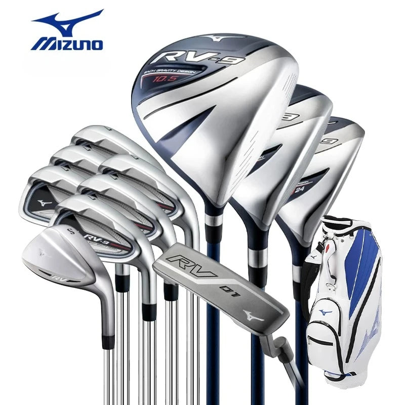 Mizuno RV-9 Mens Complete Golf Club Set Beginner Intermediate High Forgiveness Long Distance Full Clubs Kit With Golf Stand Bag