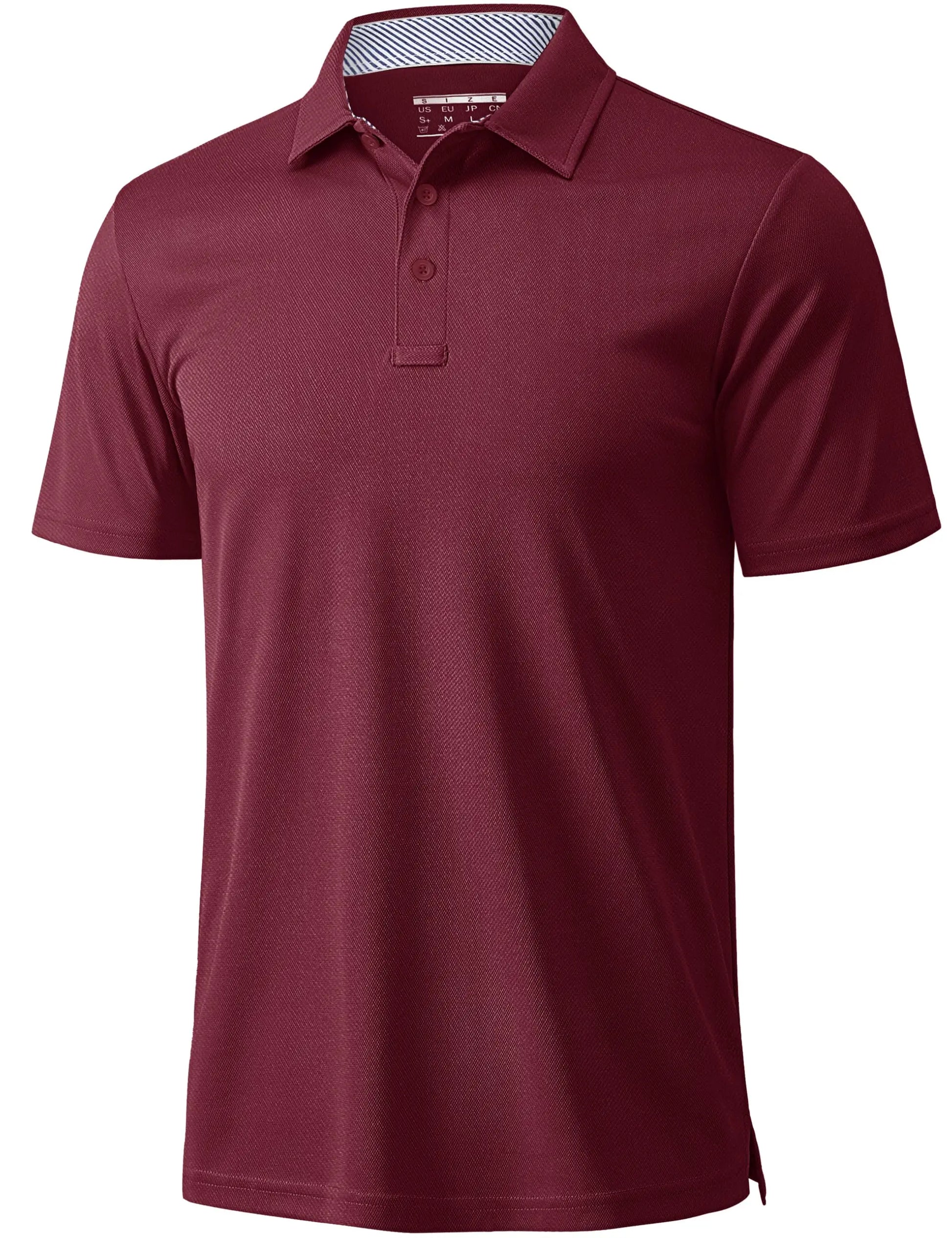 TACVASEN Mens Summer Polo Shirts Short Moisture Wicking Sleeve Athletic T-Shirt 3 Buttons Classic Fit Casual Dry fit Golf Shirts