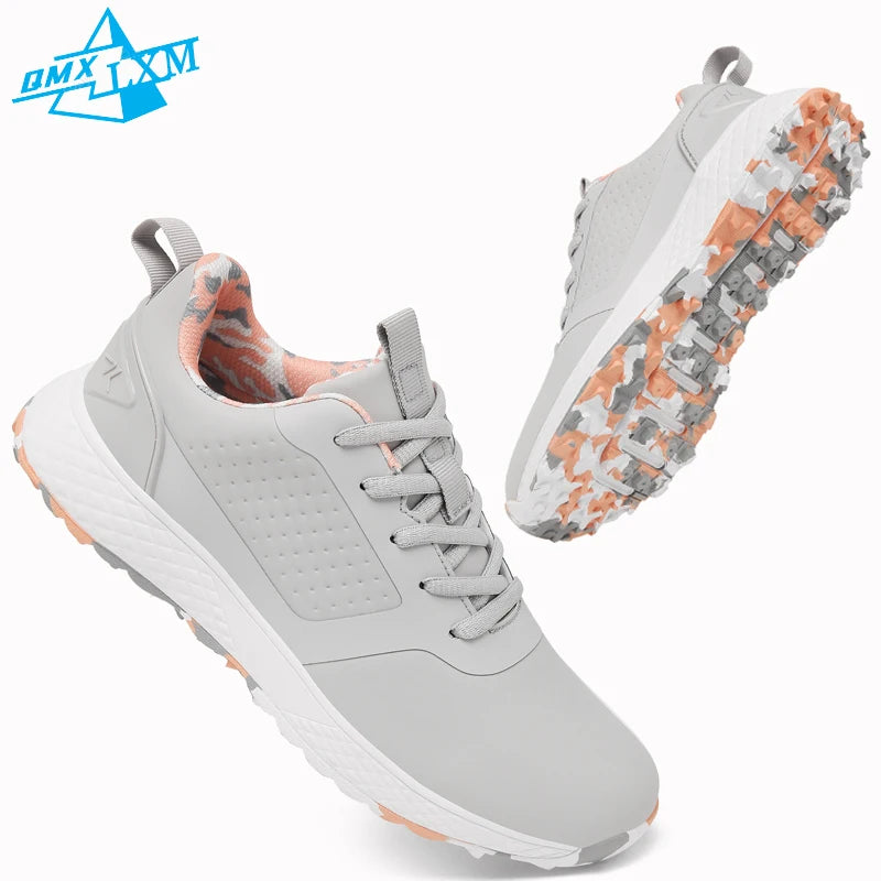Women Golf Shoes Pink Professional Golfer Sport Sneakers Men Non-slip Spikeless Golf Turf Golfing Walking Shoes