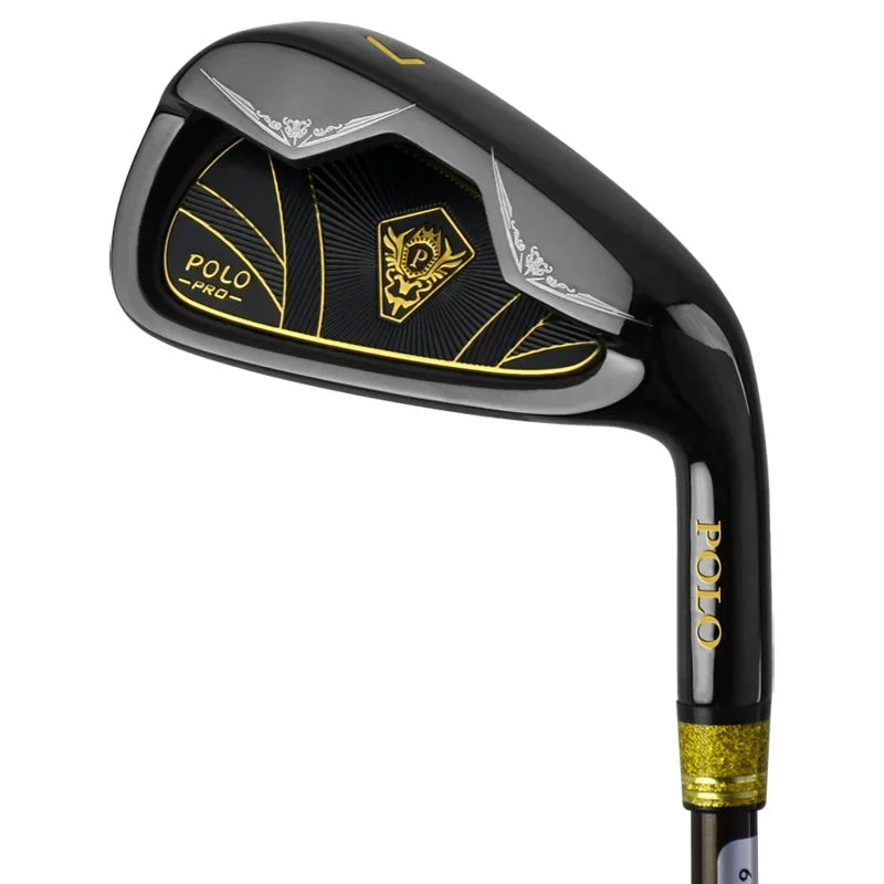 POLO 12 Pieces Clubs Men Golf Clubs Complete Full Sets with Standard Bags Titanium Alloy Rod Head
