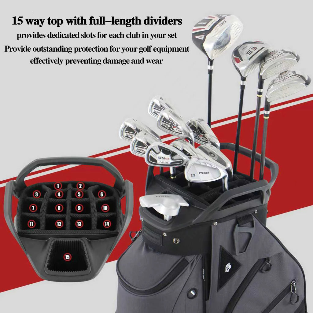 Ultra Lightweight Golf Cart Bag, 15-Way Top Divider Golf Club Bag, Nylon Material, Lightweight Only 2.6KG / 5.73 Lbs