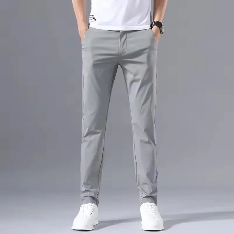 Spring Autumn Thin Slim Men Casual Golf Pants Classic Business Cotton Stretch Golf Trousers Korean Fashion Male Clothing Pants