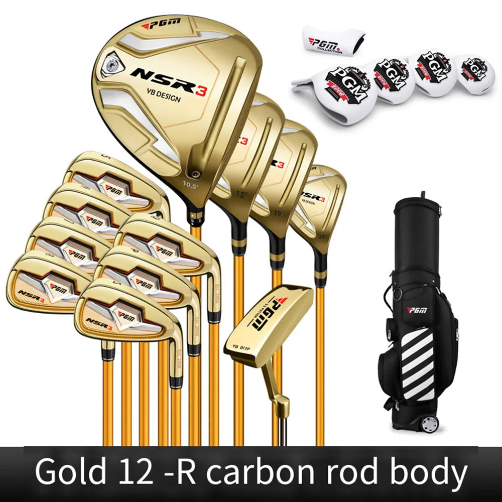 PGM NSR3 Men Carbon Shaft Golf Clubs R/S Iron Ultra-light Right Hand  Professional Practice Pole Angle Adjustable 12 pcs