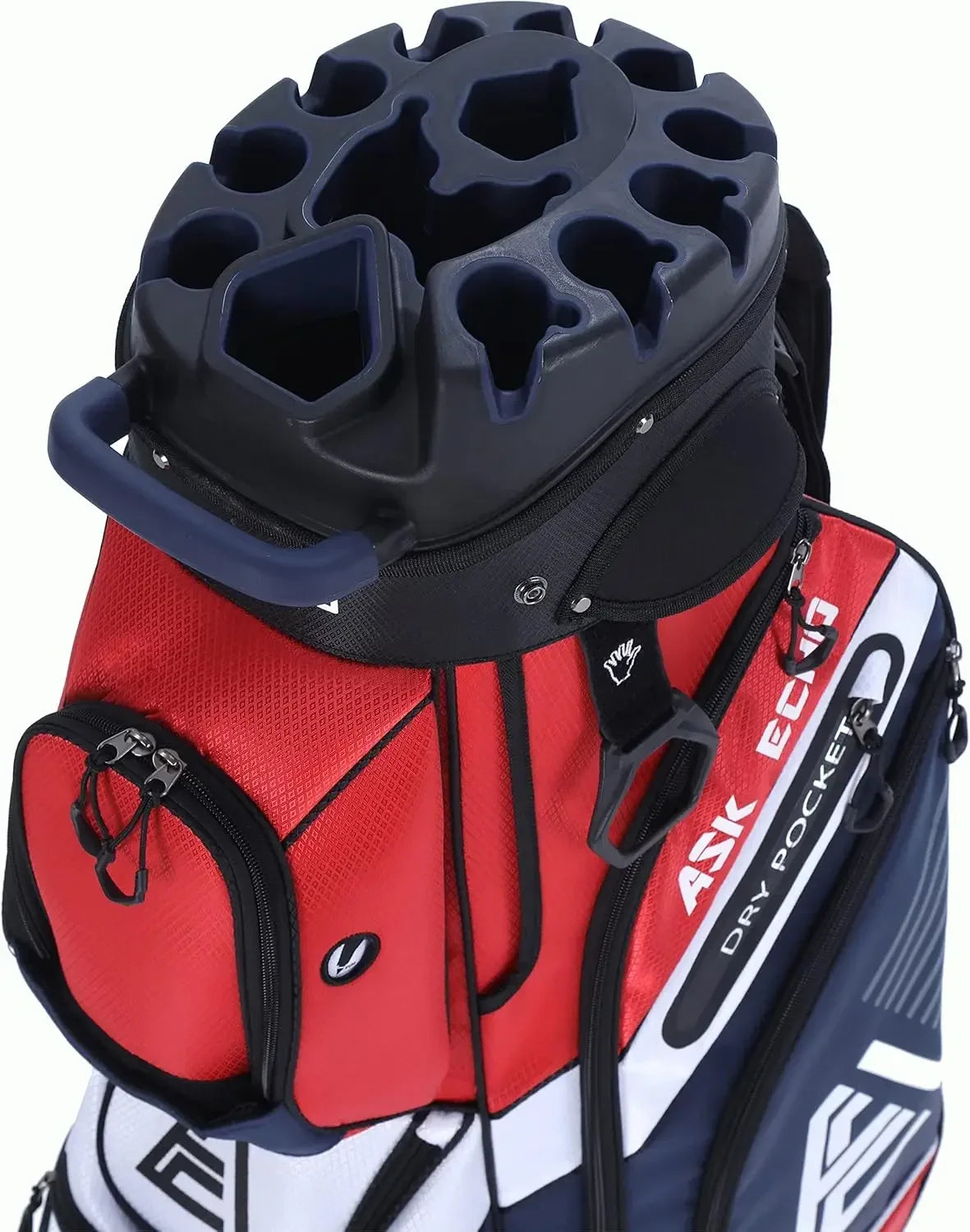 Premium 14-Way T-Lock Golf Cart Bag with Handles & Rain Cover Customized