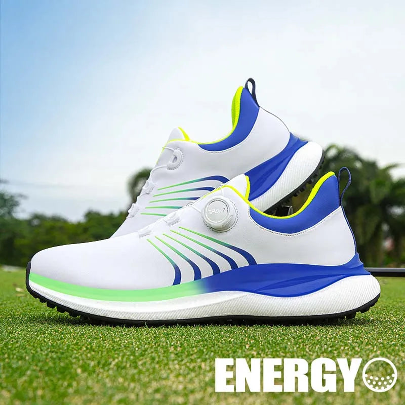 PGM Golf Shoes Men's Shoes Casual Sports Shoes Super Soft Popcorn Midsole Knob Lace Super Waterproof Shoes XZ446