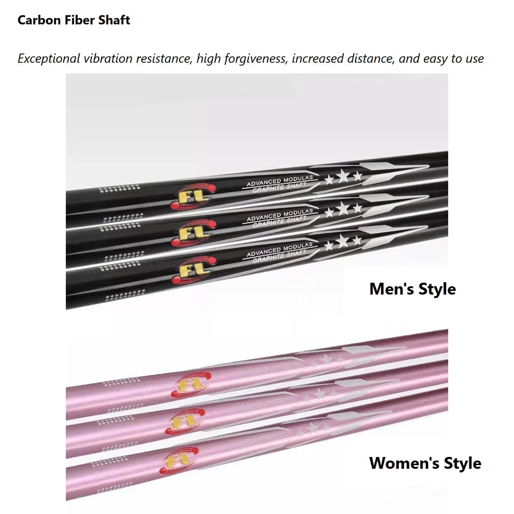 Golf Putter - 37-inch Carbon Shaft Rubber Grip for Men & Women - Easy Flop Shots – Legal for Tournament Play- Right Handed Pink