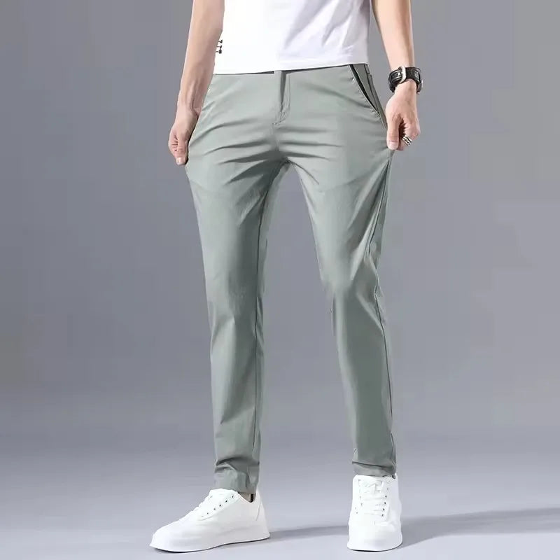 Spring Autumn Thin Slim Men Casual Golf Pants Classic Business Cotton Stretch Golf Trousers Korean Fashion Male Clothing Pants