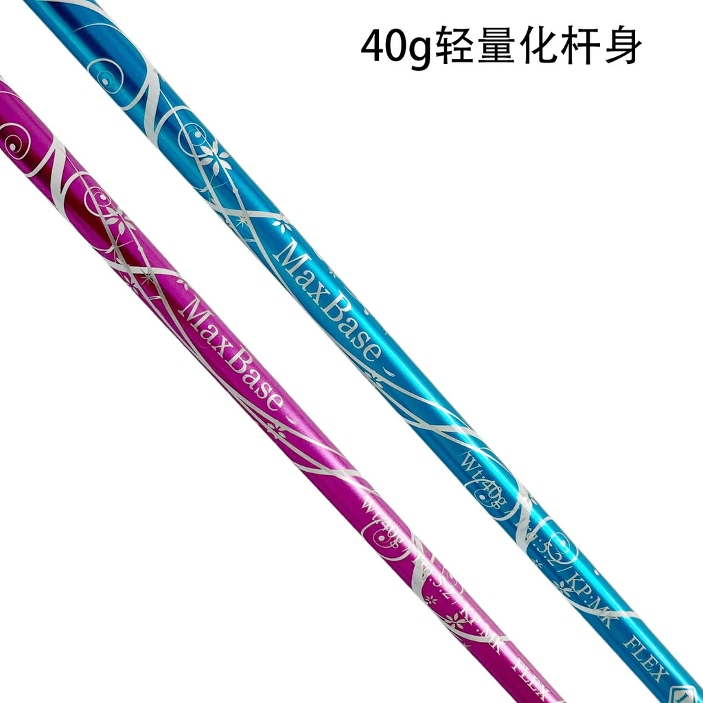 Max Base Women's Golf 5 Fairway Wood 19° L Flex 41.25" Pink Blue Easy to Hit Long Distance Club