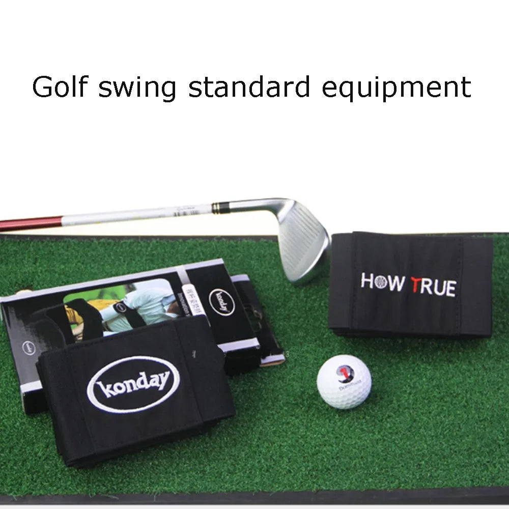 1Pcs Golf Swing Training Arm Band Golf Hand Posture Corrector Black Nylon Elastic Training Belt for Golf Beginner Practicing