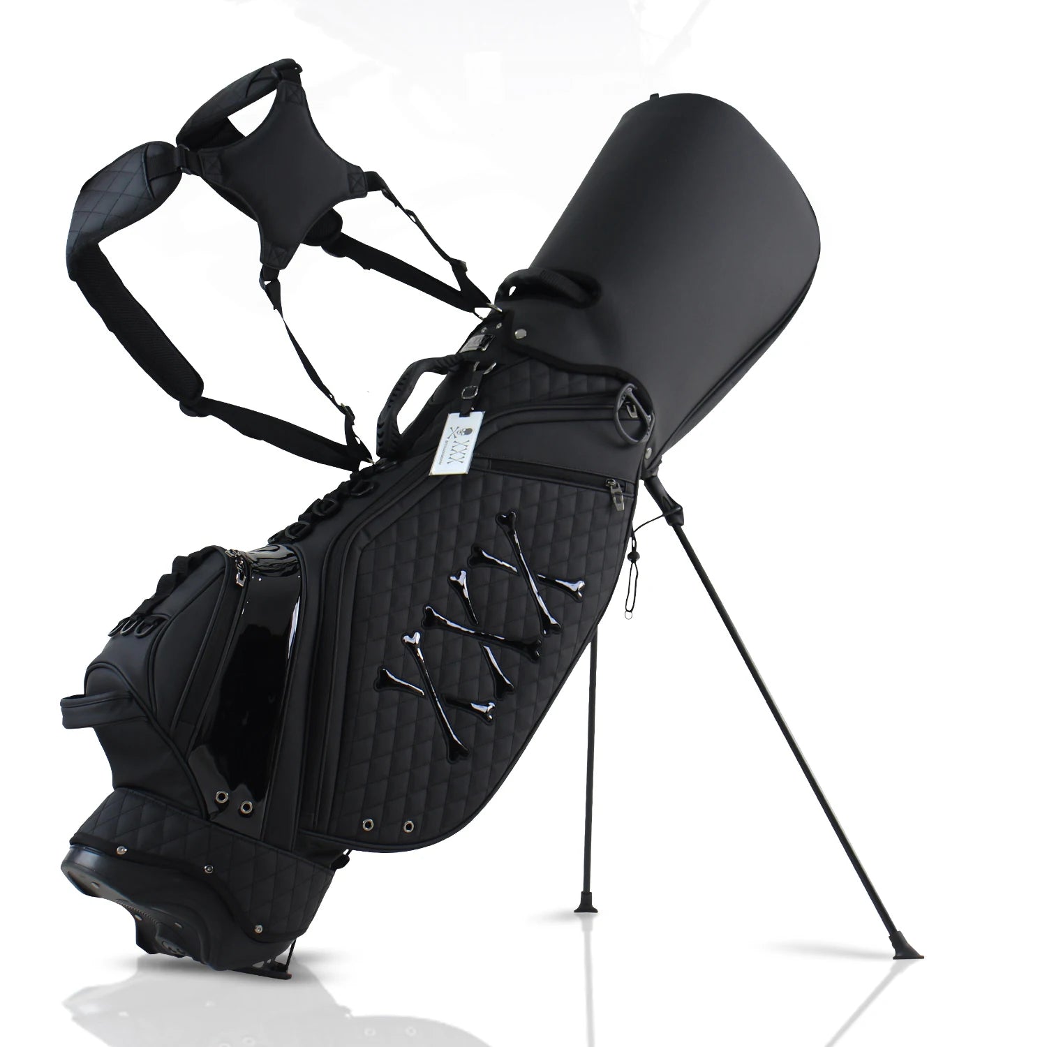 Stylish Golf Stand Bag, 7-Way Top Divider, Lightweight Double Shoulder Golf Club Bag, Premium Eco-Friendly PU Leather