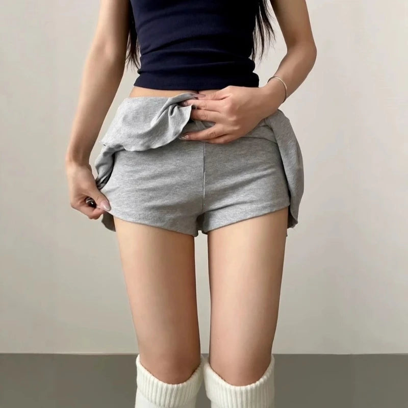 Waist-Flipping Ruched Skirts Prevent Exposure Golf Sports Women Short Dress High Elasticity Athletic Short High Waist Skirt
