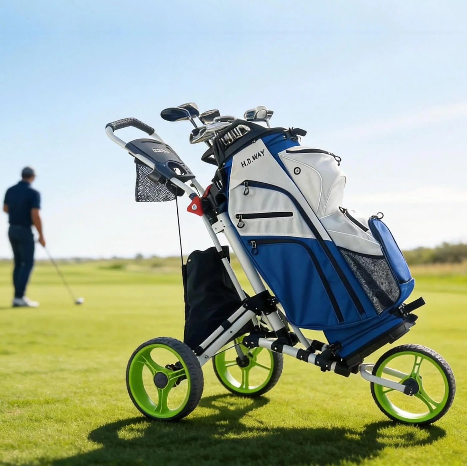 Ultra Lightweight Golf Cart Bag, 15-Way Top Divider Golf Club Bag, Nylon Material, Lightweight Only 2.6KG / 5.73 Lbs