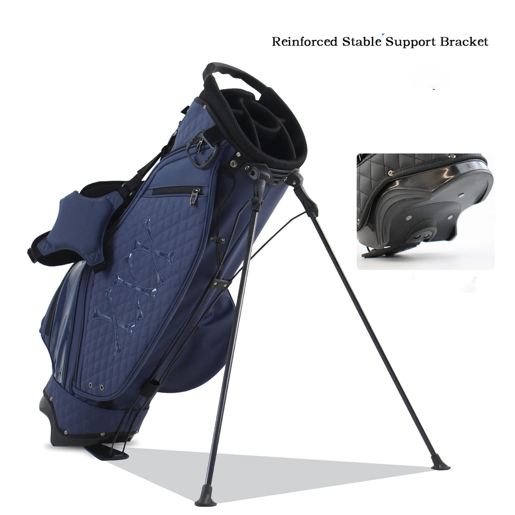 Stylish Golf Stand Bag, 7-Way Top Divider, Lightweight Double Shoulder Golf Club Bag, Premium Eco-Friendly PU Leather