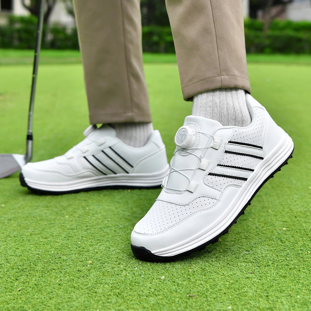 Lightweight Unisex Spikeless Golf Shoes Soft Cushion Waterproof Breathable Anti Slip Outdoor Golf Walking Shoes
