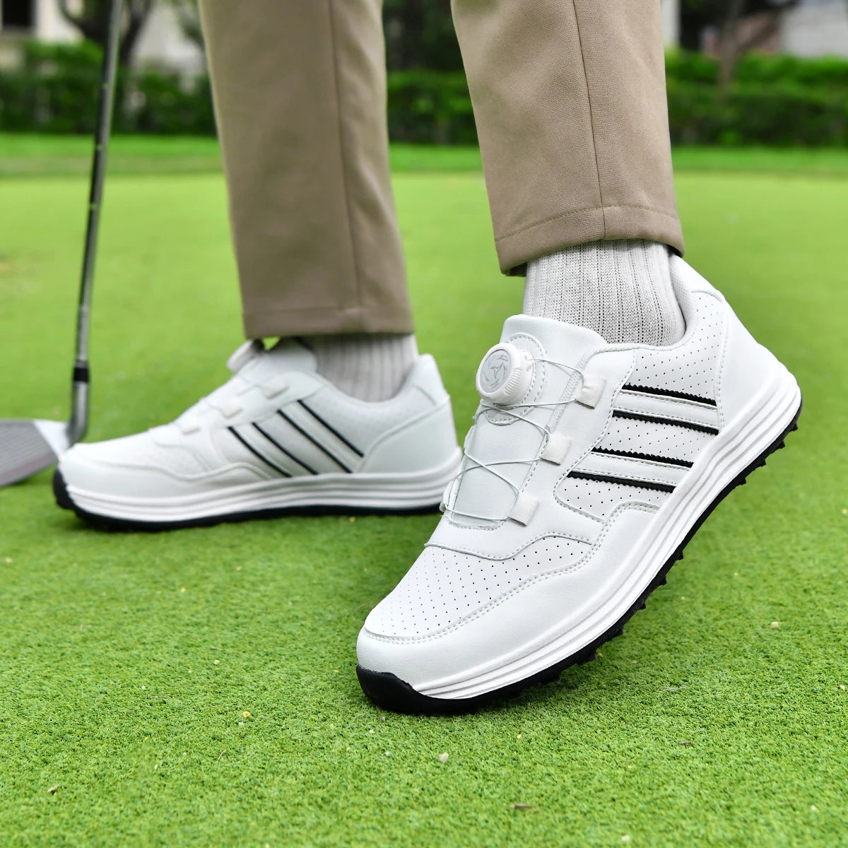 Lightweight Unisex Spikeless Golf Shoes Soft Cushion Waterproof Breathable Anti Slip Outdoor Golf Walking Shoes