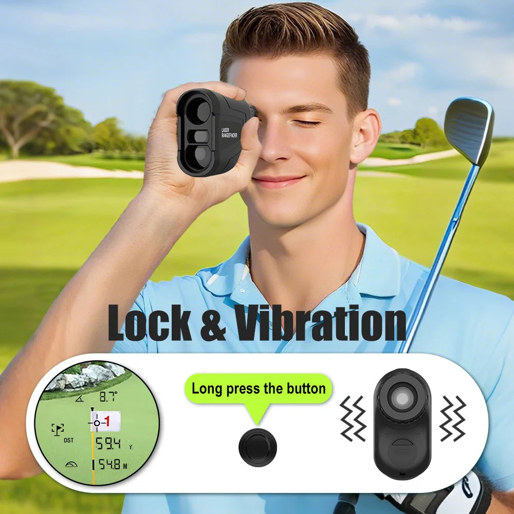 Golf Range Finder 1200 Yards 6X Magnification Golf Laser Rangefinder with Slope Flag Lock Vibration