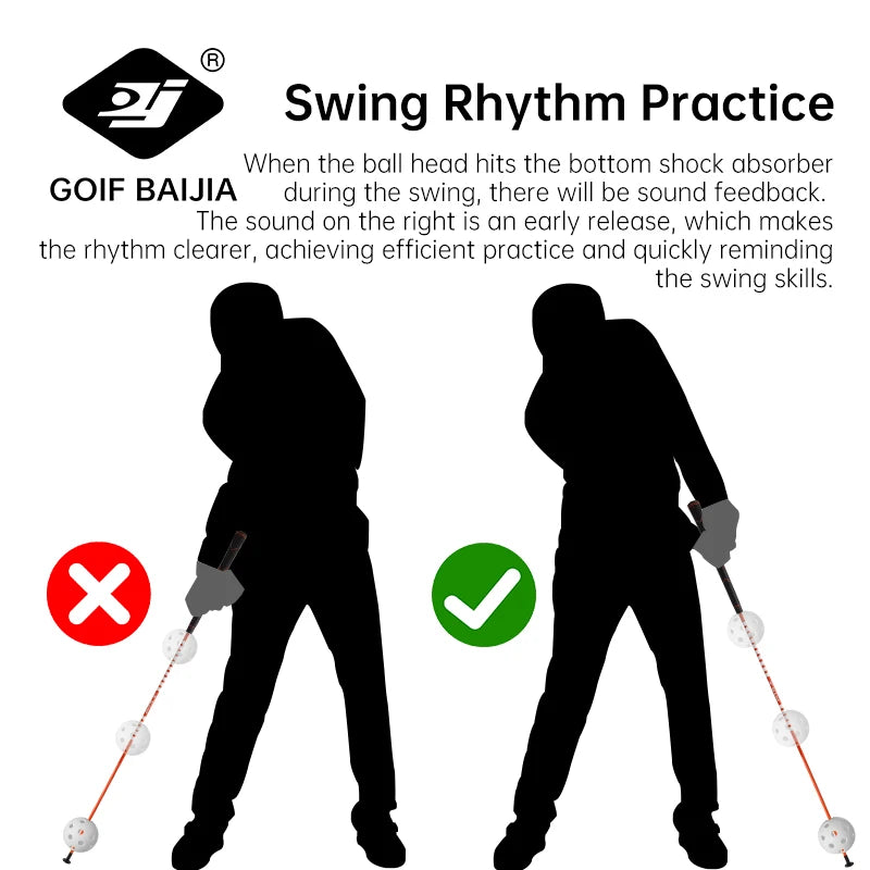 Golf Hollow Ball Swing Practice Stick - Short Version, Understand the Strength of the Swing through the Sound
