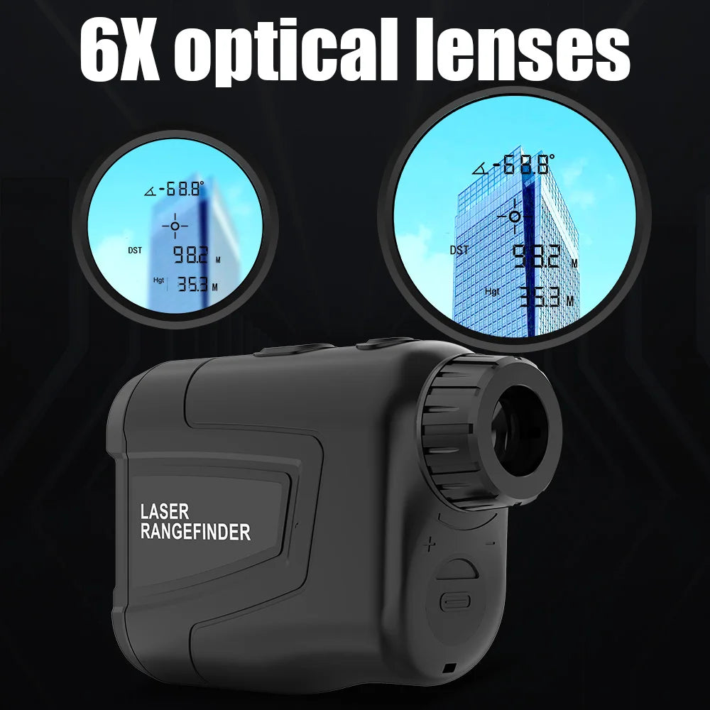 Golf Range Finder 1200 Yards 6X Magnification Golf Laser Rangefinder with Slope Flag Lock Vibration