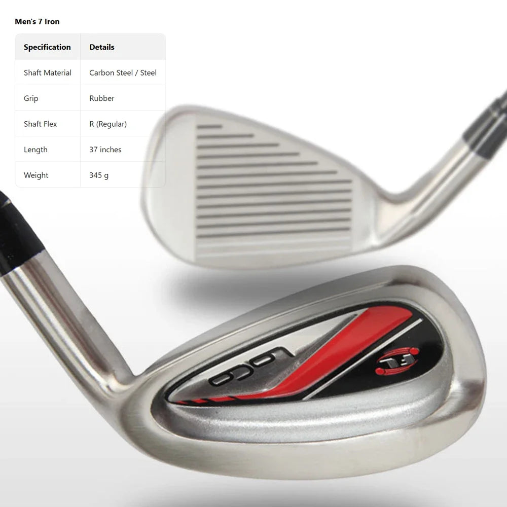 Golf Putter 7 Iron - 37" Carbon Shaft Golf Clubs for Men Women Sand Wedge Cue Driver Pitching Wedge Chipper Putters Golf Irons