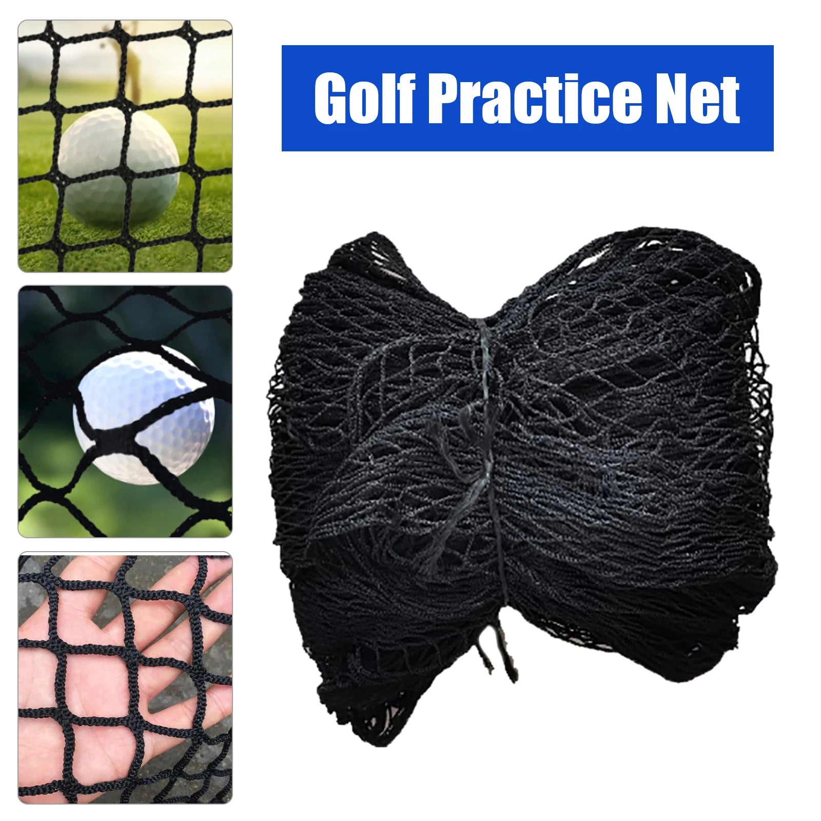 3x3m Golf Sports Practice Barrier Net, Golf Ball High Impact Net, Golf Training Aid for Indoor Outdoor Sports, 10 X 10 Ft