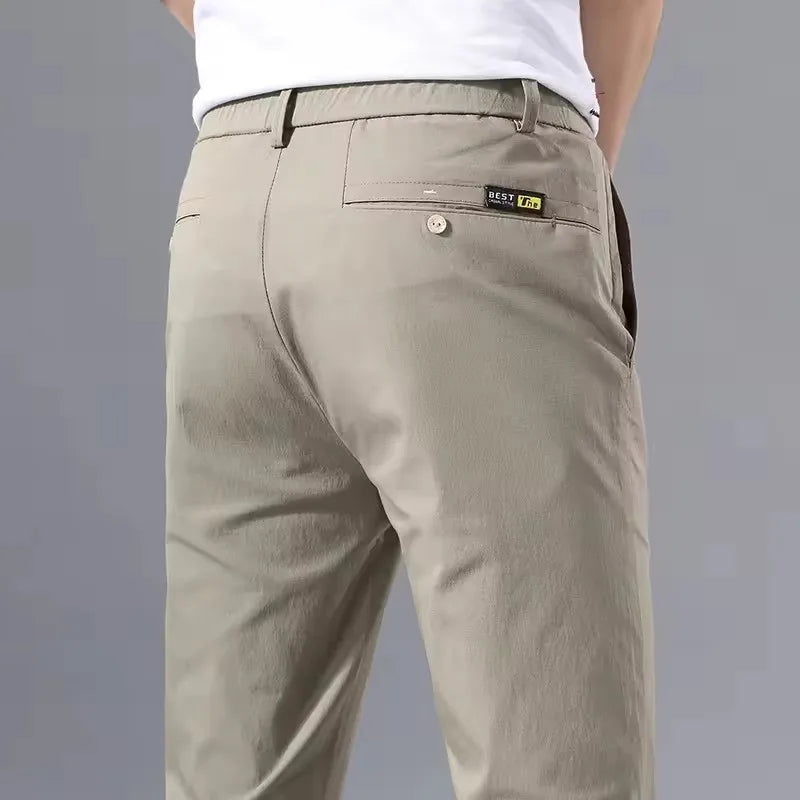 Spring Autumn Thin Slim Men Casual Golf Pants Classic Business Cotton Stretch Golf Trousers Korean Fashion Male Clothing Pants