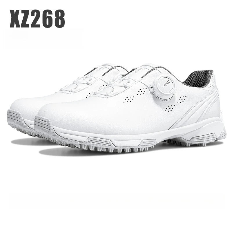 PGM Women Golf Shoes Waterproof Breathable Knob Lace Anti Slip Sports White Shoes XZ268