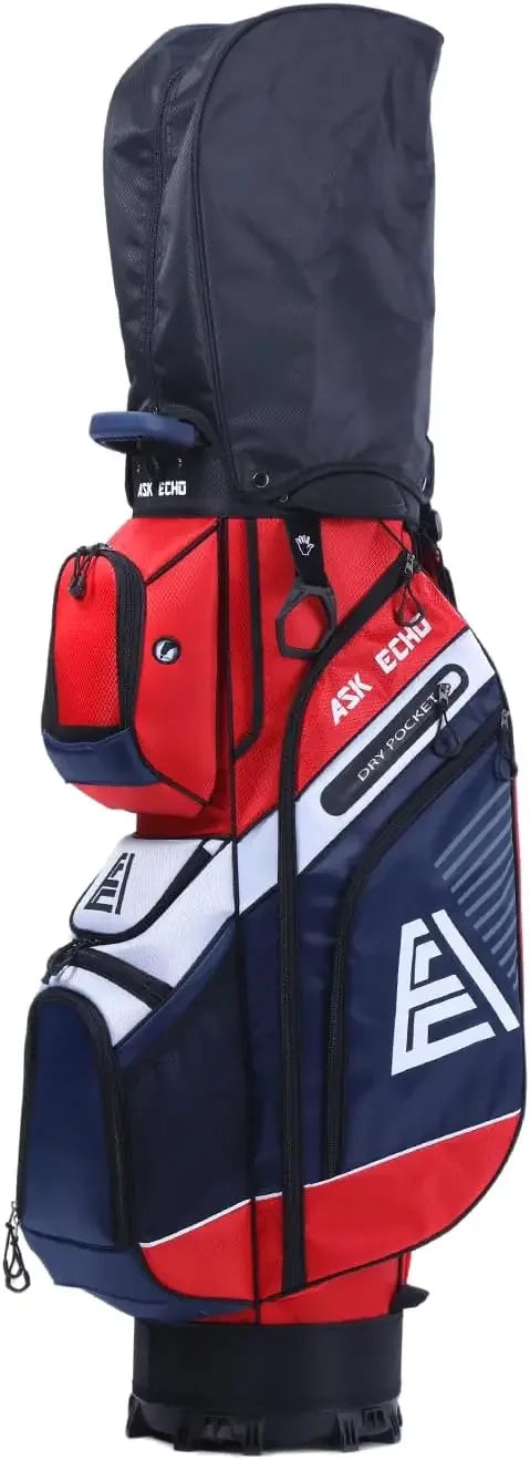 Premium 14-Way T-Lock Golf Cart Bag with Handles & Rain Cover Customized
