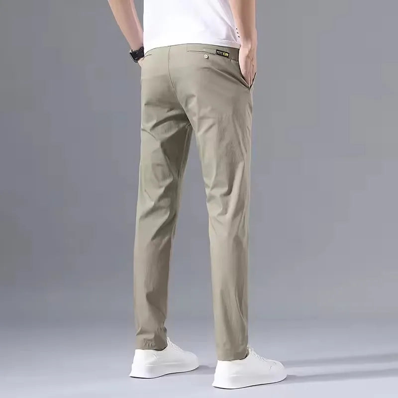 Spring Autumn Thin Slim Men Casual Golf Pants Classic Business Cotton Stretch Golf Trousers Korean Fashion Male Clothing Pants