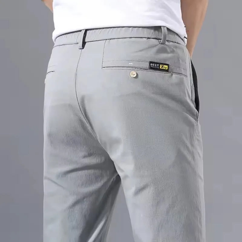 Spring Autumn Thin Slim Men Casual Golf Pants Classic Business Cotton Stretch Golf Trousers Korean Fashion Male Clothing Pants