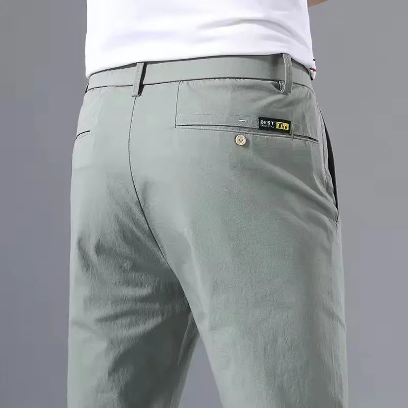 Spring Autumn Thin Slim Men Casual Golf Pants Classic Business Cotton Stretch Golf Trousers Korean Fashion Male Clothing Pants