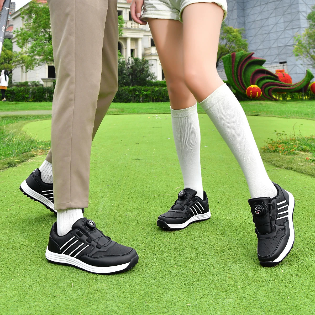 Lightweight Unisex Spikeless Golf Shoes Soft Cushion Waterproof Breathable Anti Slip Outdoor Golf Walking Shoes