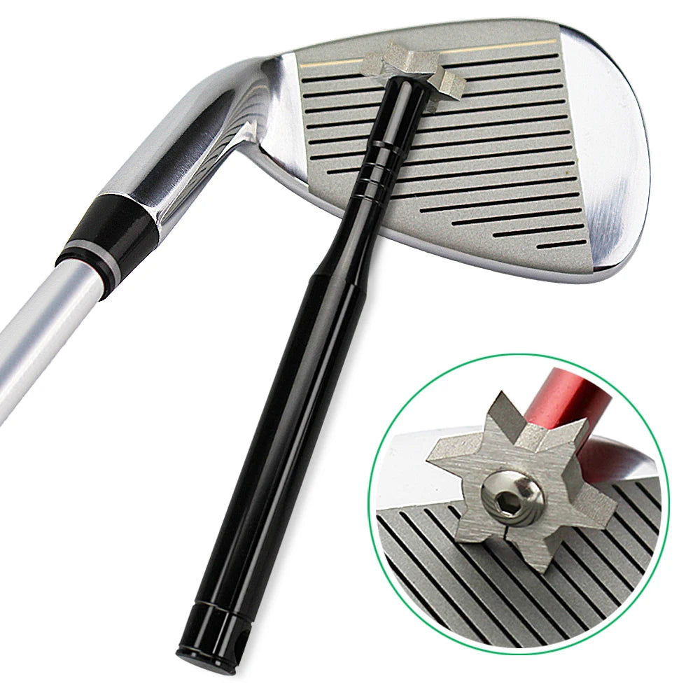 Golf Sharpener, Grooving Sharpening Tool for Golf Clubs, Golf Club Sharpening Head, Strong Wedge, Alloy Wedge Sharpening cut